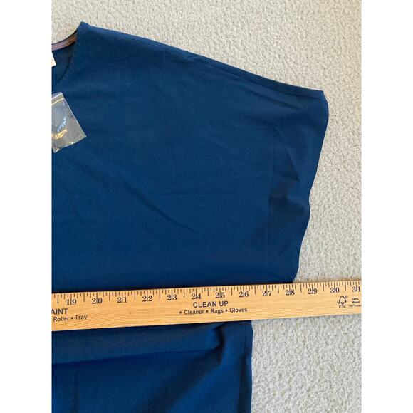 NWT Soft Surroundings Top Large Boxy Oversized Stretch Blue Career Modern Blouse - Picture 10 of 12
